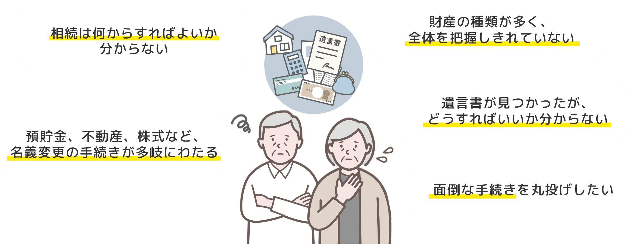 相続手続きでこんな悩みありませんか